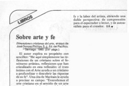 Sobre arte y fe