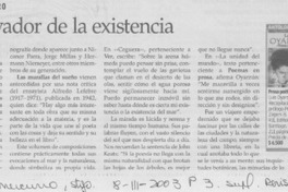 Un Observador de la existencia