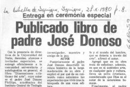 Publicado libro de padre José Donoso