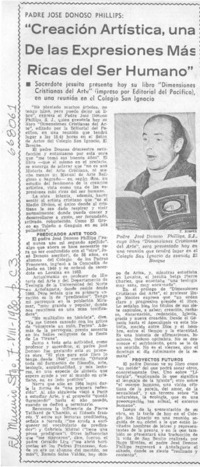 Creación artística, una de las expresiones más ricas del ser humano