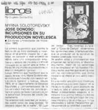 José Donoso, incursiones en su producción novelesca