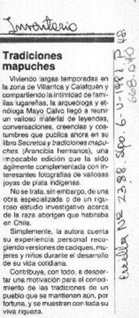 Tradiciones mapuches.