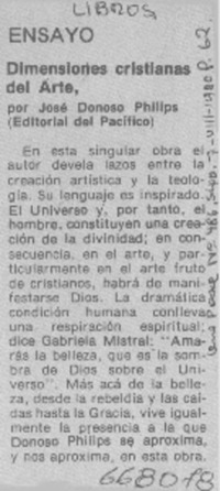 Dimensiones cristianas del arte