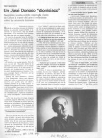 Un José Donoso "dionisíaco