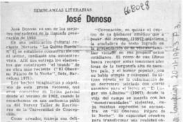 José Donoso  [artículo] Ramón Riquelme.