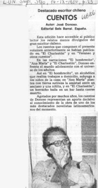 Destacado escritor chileno.  [artículo]