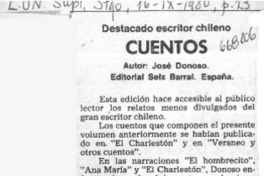 Destacado escritor chileno.  [artículo]