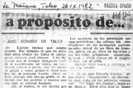 José Donoso en Talca.  [artículo]