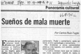 Sueños de mala muerte  [artículo] Carlos Ruiz-Tagle.