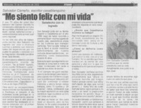 "Me siento feliz con mi vida"