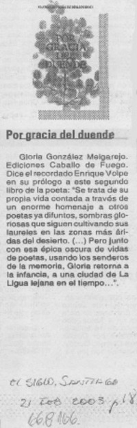 Por gracia del duende.