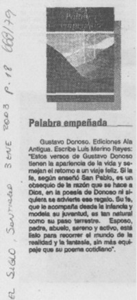 Palabra empeñada.