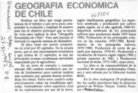 Geografía económica de Chile.
