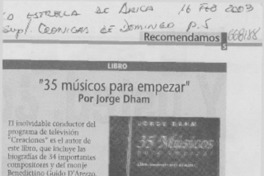 35 Músicos para empezar".