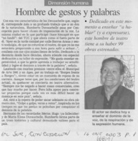 Hombre de gestos y palabras.