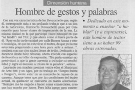 Hombre de gestos y palabras.