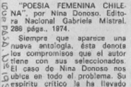 Poesía femenina chilena
