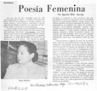 Poesía femenina