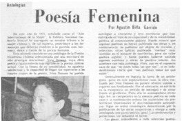 Poesía femenina