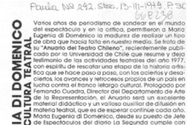 María Eugenia Di Doménico un aporte a la cultura teatral