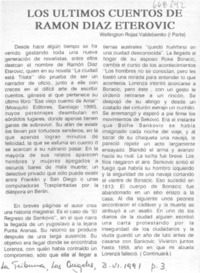 Los últimos cuentos de Ramón Díaz Eterovic