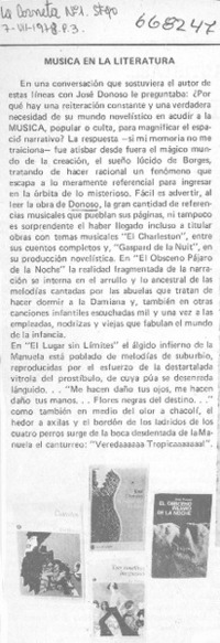 Música en la literatura