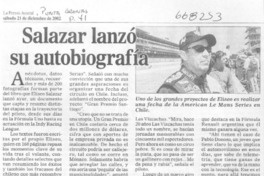 Salazar lanzó su autobiografía.