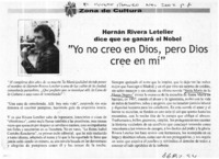 Yo no creo en Dios, pero Dios cree en mí"  [artículo]