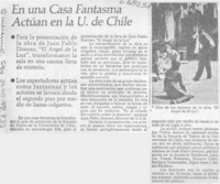 En una casa fantasma actúan en la U. de Chile