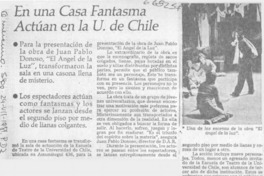 En una casa fantasma actúan en la U. de Chile