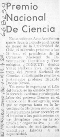 Premio Nacional de Ciencia