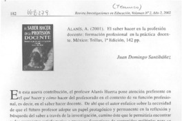 El Saber hacer la profesión docente: formación prefesional en la práctica docente