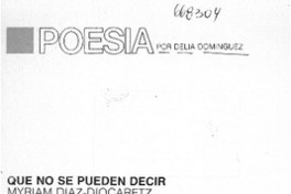 Que no se pueden decir