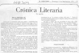 Breve historia de la Unidad Popular