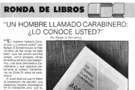 Un Hombre llamado carabinero, ¿lo conoce usted?.