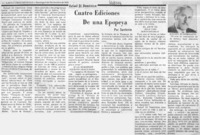 Cuatro ediciones de una epopeya