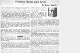 Premios nobel para Chile