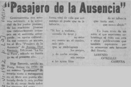 "Pasajero de la ausencia"