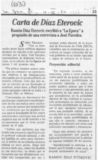 Carta de Díaz Eterovic