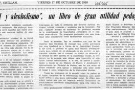 "Alcohol y alcoholismo", un libro de gran utilidad pedagógica.