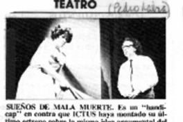 Sueños de mala muerte  [artículo] Pedro Labra.