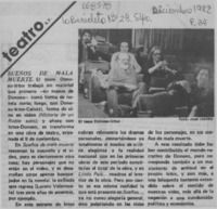 Sueños de mala muerte.  [artículo]