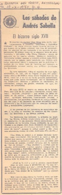 El bizarro siglo XVII. Andrés Sabella.