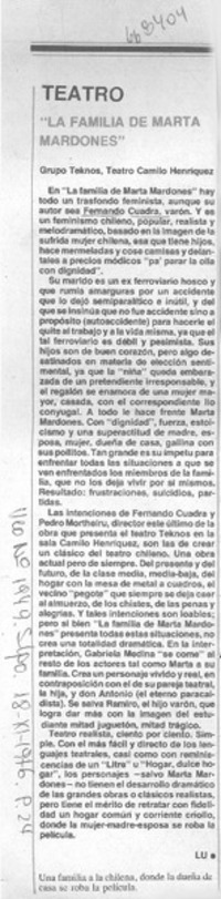 La familia de Marta Mardones"