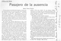 Pasajero de la ausencia