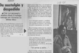 De nostalgia y despedida