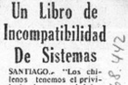 Un Libro de incompatibilidad de sistemas.