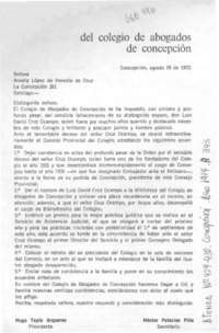Del colegio de abogados de Concepción