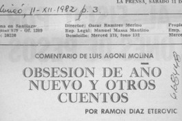 Obsesión de año nuevo y otros cuentos