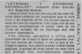 "Leyendas y episodios nacionales".  [artículo]